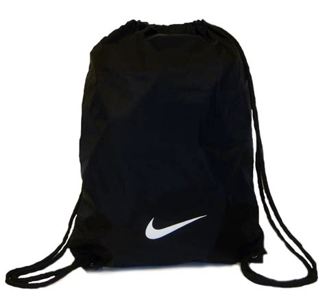 Nike Black Nylon Drawstring Gymsack Uksize String Bag Bag And Detail