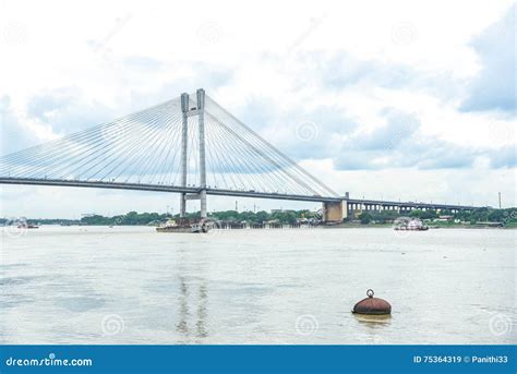 Picturesque Scenery Of The Vidyasagar Setu Editorial Stock Image