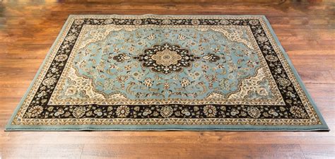 Well Woven Barclay Medallion Kashan Area Rug Light Blue 311x53 311 X 53 Traditional