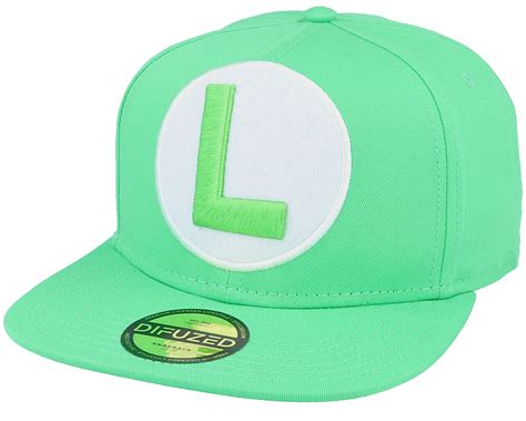 Nintendo Luigi Logo Green Snapback - Difuzed caps | Hatstore.co.uk