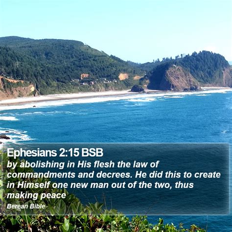 Ephesians Bsb By Abolishing In His Flesh The Law Of