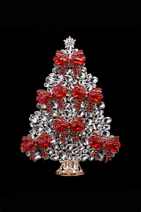 Ribbon Christmas Tree for $1,850 | Red | Luxury Czech Jewelry