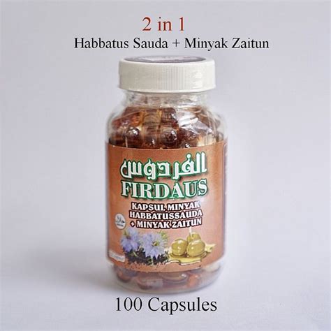 Habbatus Sauda And Olive Oil Mixed Capsules Habbatus Sauda Dan Minyak