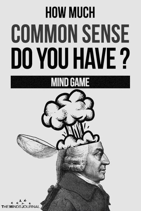 Pin On Common Sense