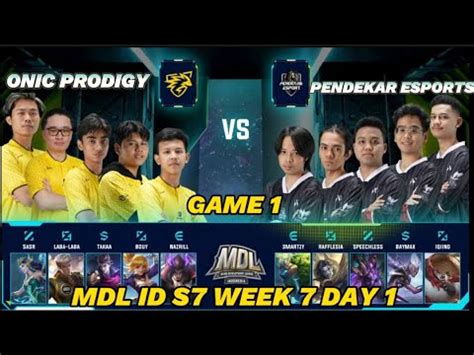 Mdl Id S Onic Prodigy Vs Pendekar Esports Game Onic Vs Pendekar