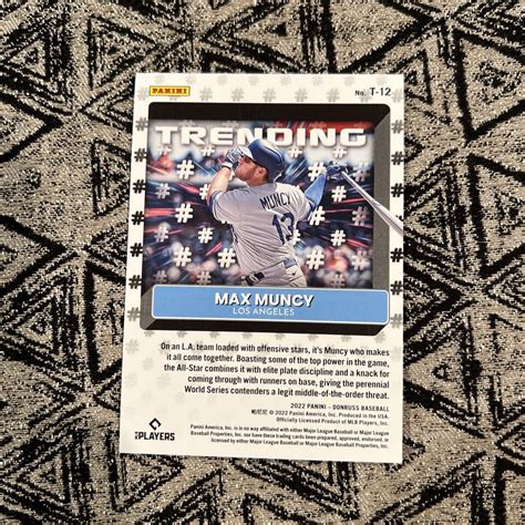 Max Muncy Donruss Panini Trending Rapture Parallel T Dodgers Ebay