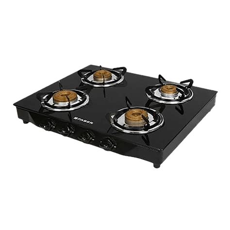 Buy Faber Jumbo 4bb Bk Toughened Glass Top 4 Burner Manual Gas Stove Corrosion Resistance