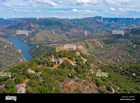 Picturesque Panorama Of Douro Valley Near Miradouro De Sao Salvador Do