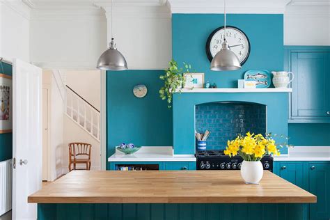 Teal Color Kitchen Walls | Cabinets Matttroy