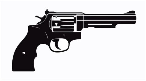 Silhouette of a Gun Vector Cartoon Illustration | Premium AI-generated ...