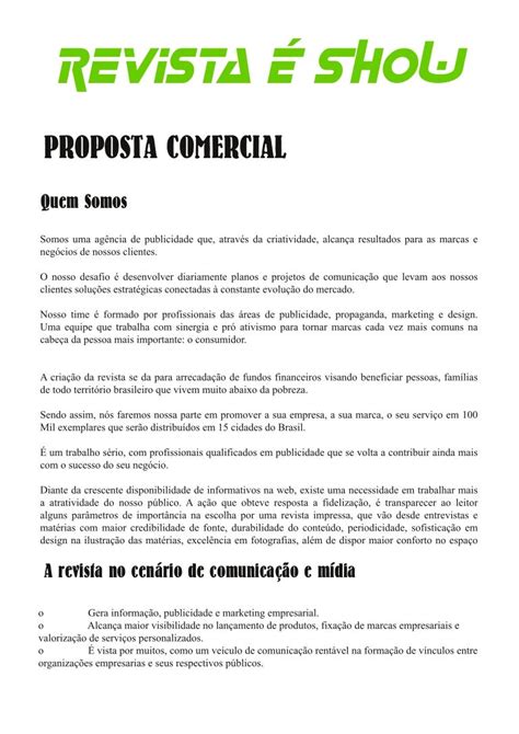 Modelo De Carta Proposta De Consultoria Vários Modelos