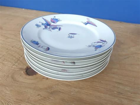 Lot De Anciennes Assiettes Plates En Porcelaine De Limoges Ulim Art