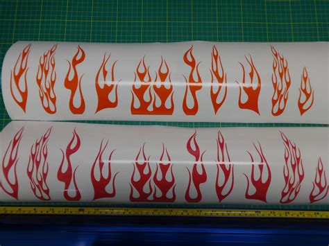 Custom Flames Set Decals Stickers. Made From High Quality | Etsy