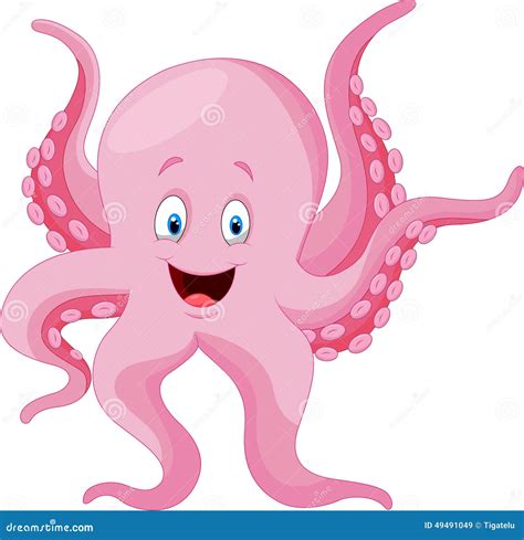 Un Happy Octopus Stock Photography | CartoonDealer.com #126936002