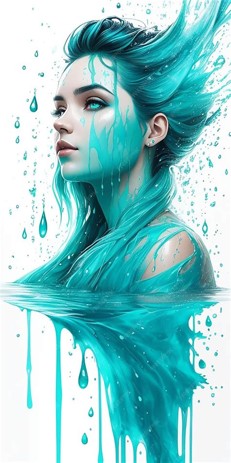 premium photo   body portrait   woman    water