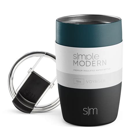 Simple Modern 12oz Voyager Travel Mug Tumbler W Clear Flip Lid Straw