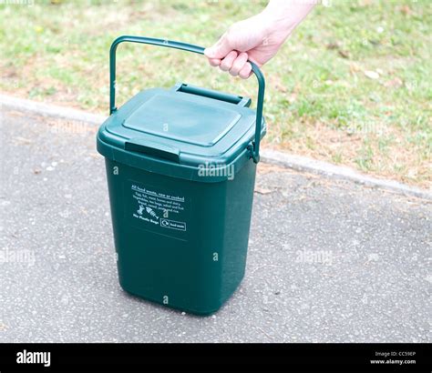 Food Waste Home Composting Bin At Kerb Stock Photo Alamy