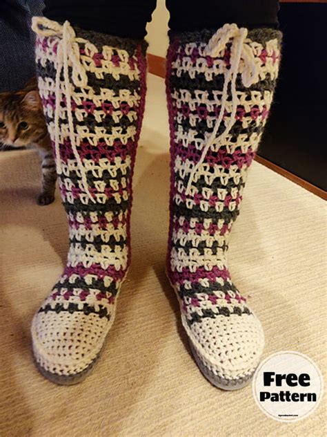 Free Crochet Knee High Socks Pattern