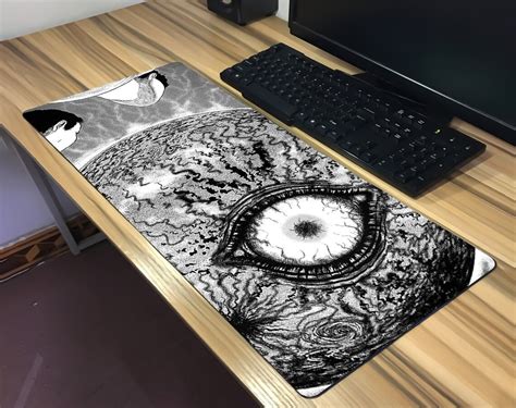 Big Mouse Pad Black Anime Desk Mat Cute Anime Mousepad Etsy