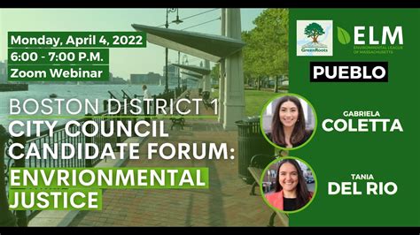 Boston District 1 City Council Candidate Forum Environmental Justice