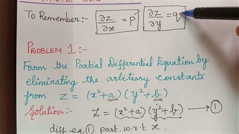 Formation Of Partial Differential Equations By Eliminating Arbitrary Constants Pde