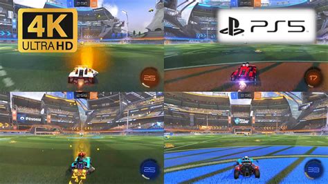 Rocket League 4 Players Split Screen PS5 4K YouTube