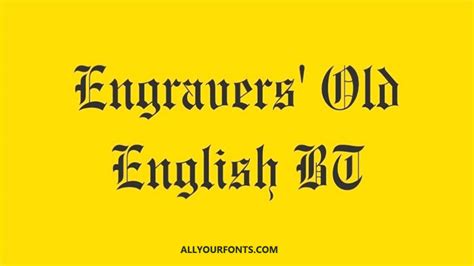 Engravers Old English Font - Fonts Hut