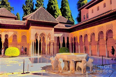 Alhambra Palace Andalusia Spain Digital Art By Aziza Del Rosario Pixels