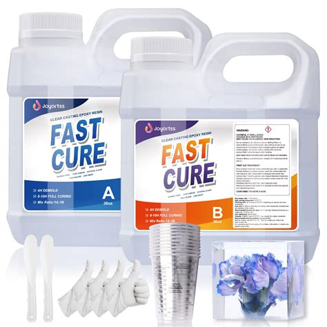 Amazon.com: 72oz Fast Cure Epoxy Resin Kit,4 Hours Demold Resin
