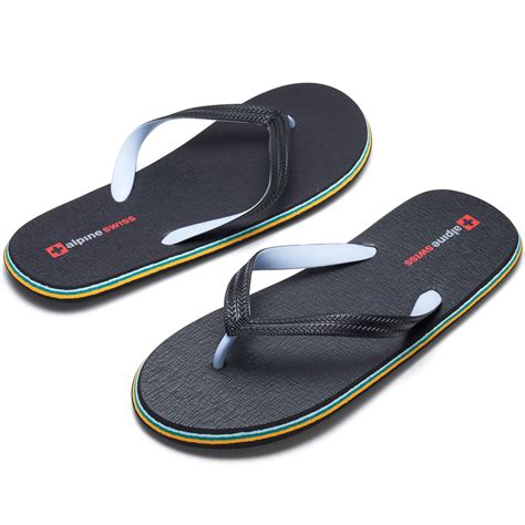 Alpine Swiss Mens Flip Flops Lightweight Eva Thong Summer Sandals Beach Shoes