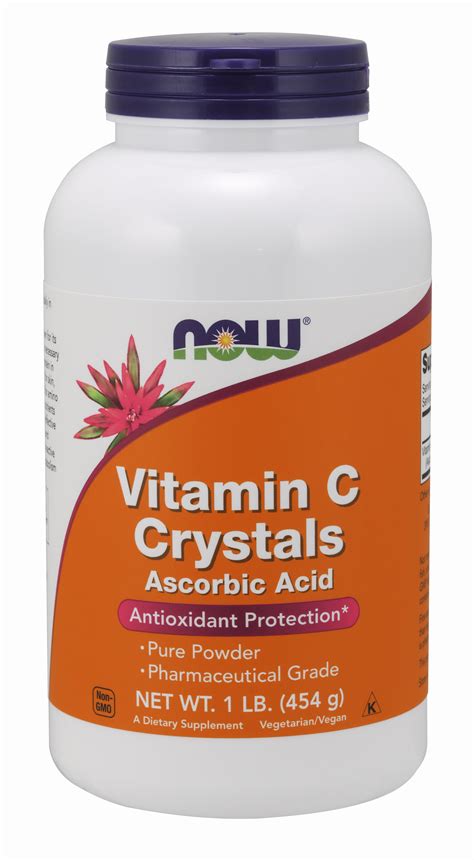 Now Supplements Vitamin C Crystals Ascorbic Acid Antioxidant Protection 1 Pound Walmart