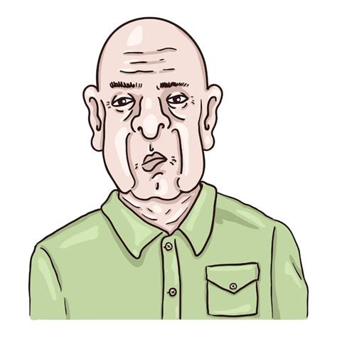 Premium Vector Vector Cartoon Character Bald Old Man Male Retired