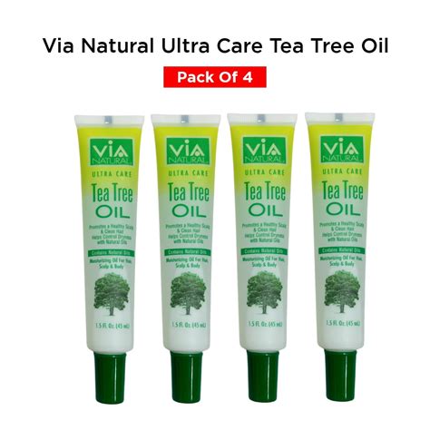 Via Natural Ultra Care Tea Tree Oil Moisturizing Oil For Hair Scalp And Body 15 Fl Oz 4