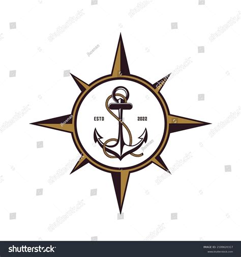 Anchor Vector Logo Anchor Compass Concept Stock Vector Royalty Free 2189620317 Shutterstock