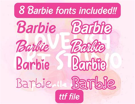 8 Barbi Letter Fonts Ttf Dowland Barbi Fonts Ttf Download Etsy España