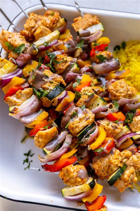 Veggie And Chicken Kebabs With Pomegranate Sauce From Kroll S Korner