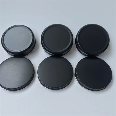 Wholesale 120ml High Quality Black Round Tins Aluminum Tin Cosmetic Jar