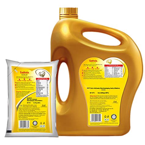 Buy Saffola Refined Cooking Oil Blended Rice Bran And Sunflower Oil Helps Keeps Heart Healthy