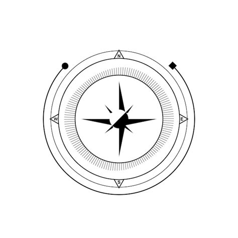 Premium Vector Compass Vector Illustration Flat