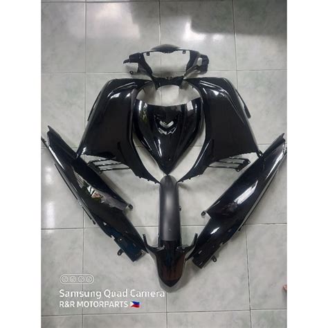 Sniper Mx135 7pcs Outer Fairings All Black Set Shopee Philippines