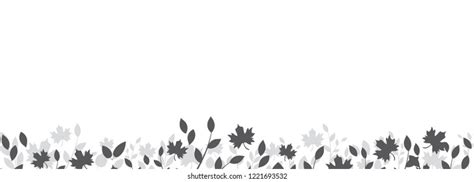 Black And White Fall Border Clip Art