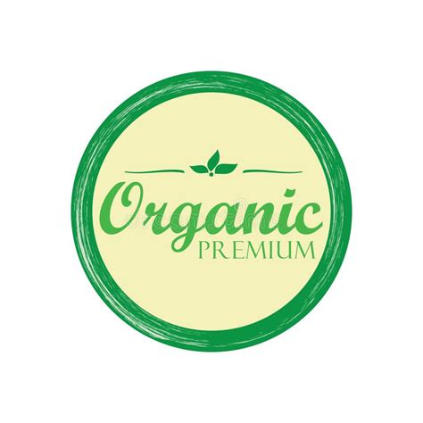 Organic Premium Label Vector Illustration Decorative Design Stock