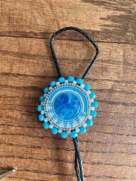 Beaded Bolo Tie Native American Beadwork Beaded Gradient Indigenous Owned Shops Indigenous