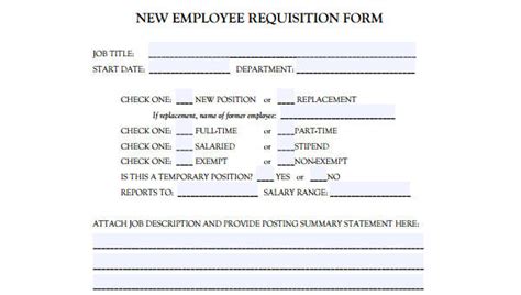 Free Job Requisition Template PRINTABLE TEMPLATES