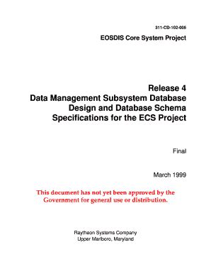 Fillable Online Edhs1 Gsfc Nasa Release 4 Data Management Subsystem