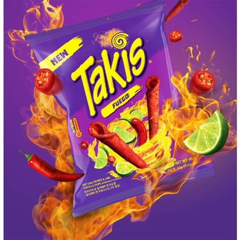 Takis Fuego Extreme Spicy Chips Hot Chili Pepper Lime Tortilla Chips Spicy Snack Food G