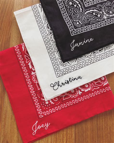 Personalized Bandana Custom Bandana Monogrammed Bandana Etsy