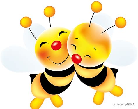 Cut Out Of Bees In Love By Schtroumpf2510 Redbubble