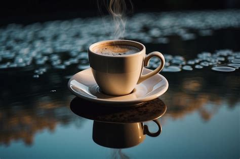 Premium Photo Sip Of Serenity Tranquil Coffee Reflections