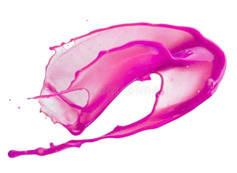 Pink Paint Splash Isolated On A White Background Stock Image Image Of